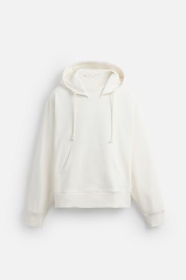 Hooded Sweatshirt - Ecru by Zara - Image 6