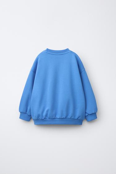 SWEAT À INSCRIPTION BRODÉE - Bleu moyen de Zara - Image 1