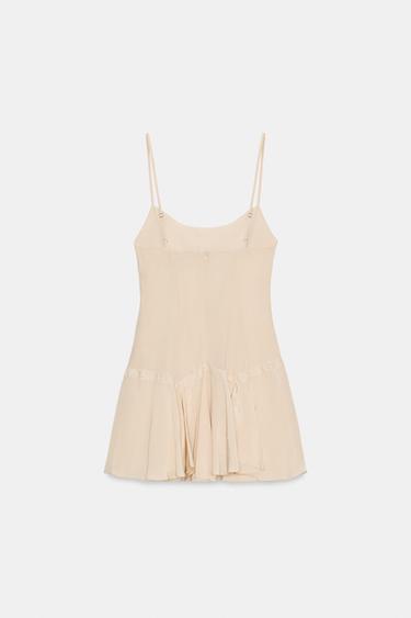 ROBE STYLE LINGERIE BRODÉE - Pêche de Zara - Image 6