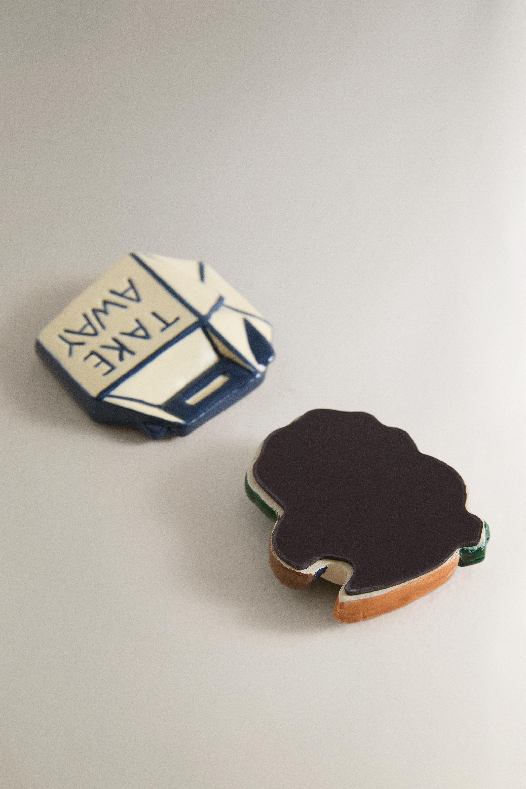 FOOD MAGNETS (PACK OF 6) — Cream