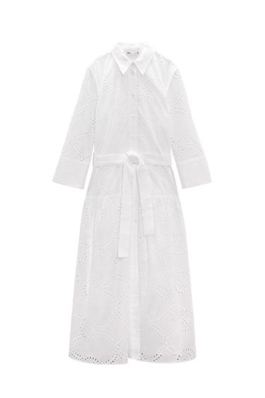 EMBROIDERED MIDI DRESS