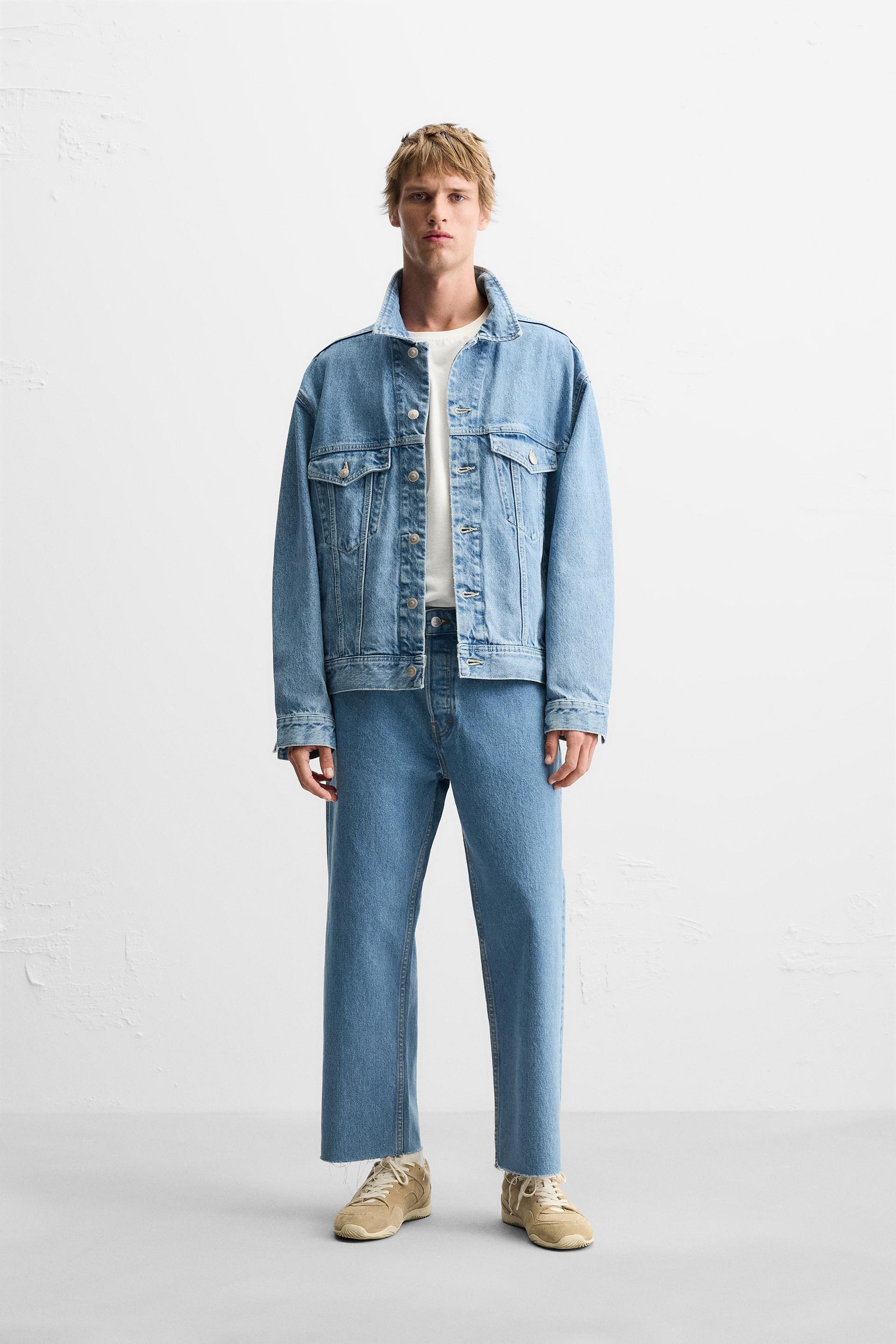 BOXY FIT DENIM JACKET Light blue ZARA United States