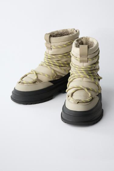 WATER-REPELLENT BOOTS - Ecru White by Zara - Image 2