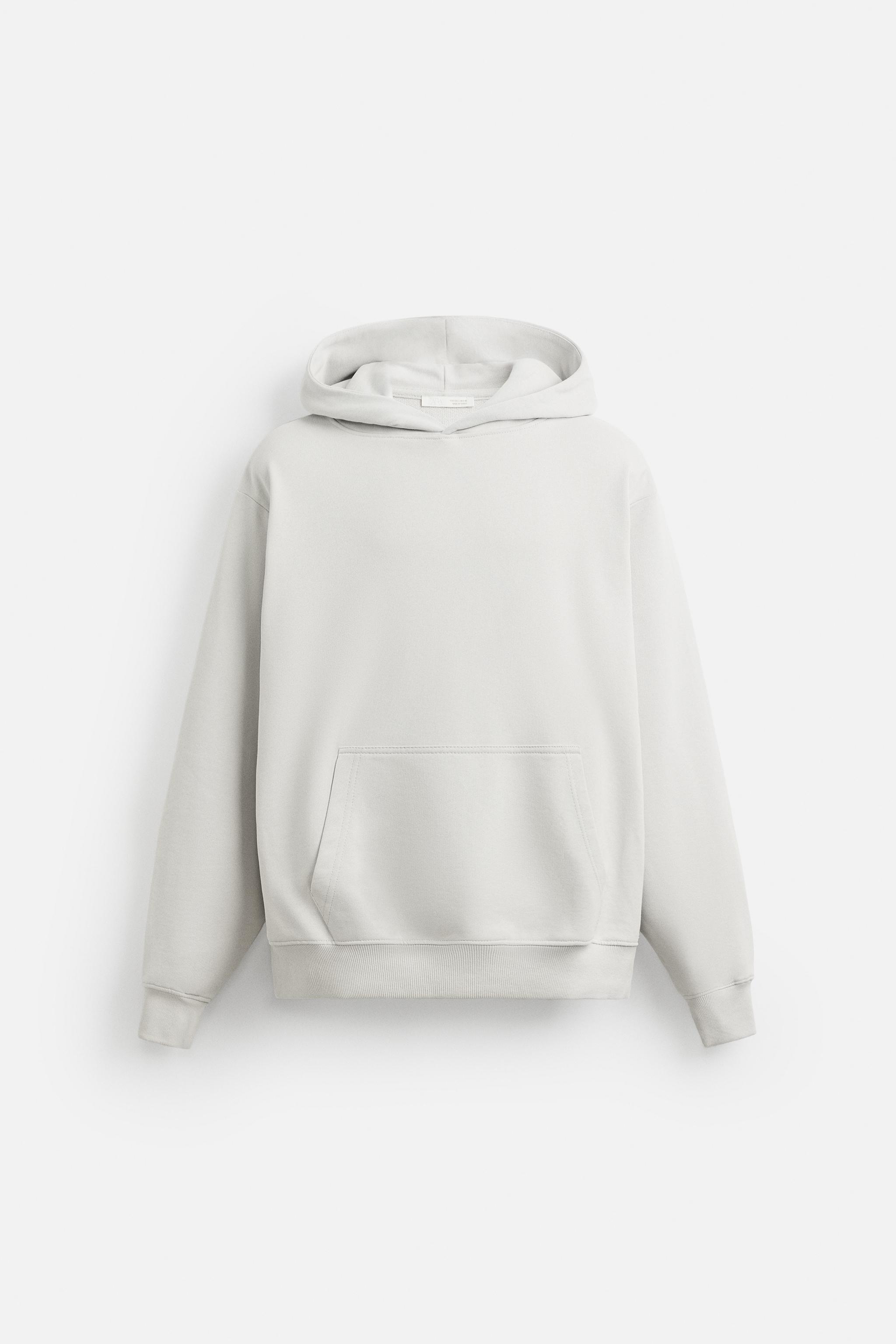 BASIC HOODIE SWEATSHIRT - Pearl gray | ZARA United States