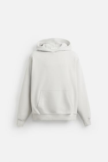 BASIC HOODIE - Pearl grey by Zara