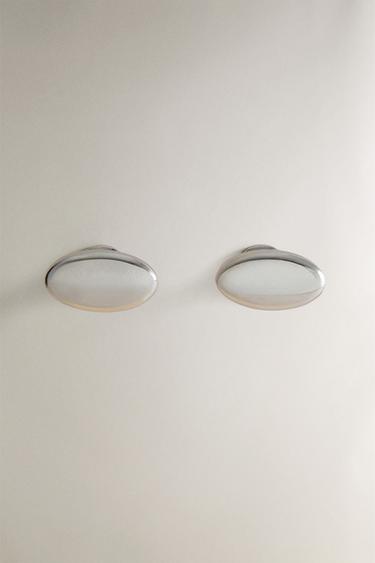 LOT DE BOUTONS MEUBLE OVALES BRILLANTS (LOT DE 2) - Argent de Zara