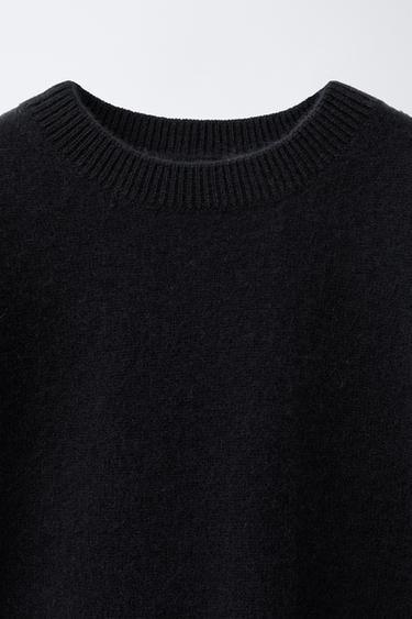 100% CASHMERE KNIT SWEATER - Dark navy by Zara - Image 2