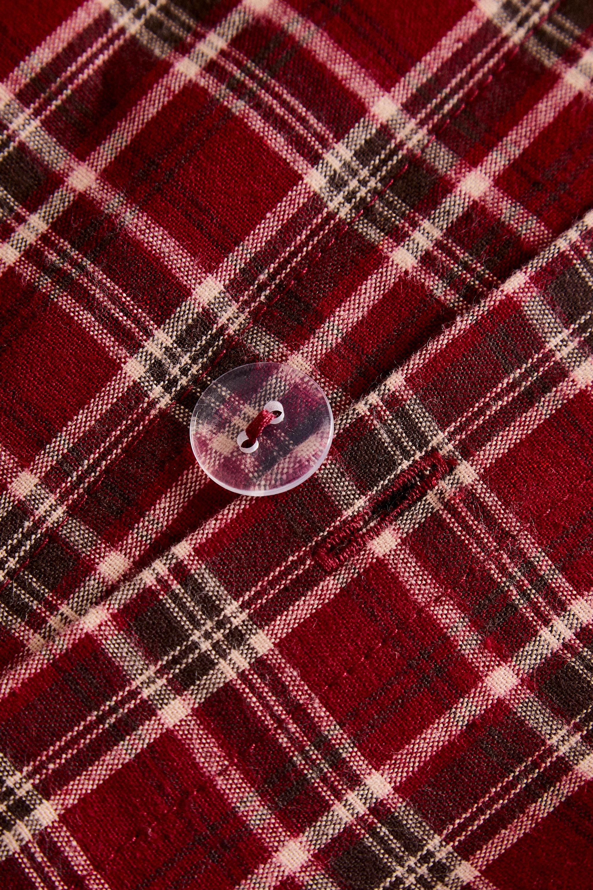 CHRISTMAS RED CHECK FLANNEL DUVET COVER