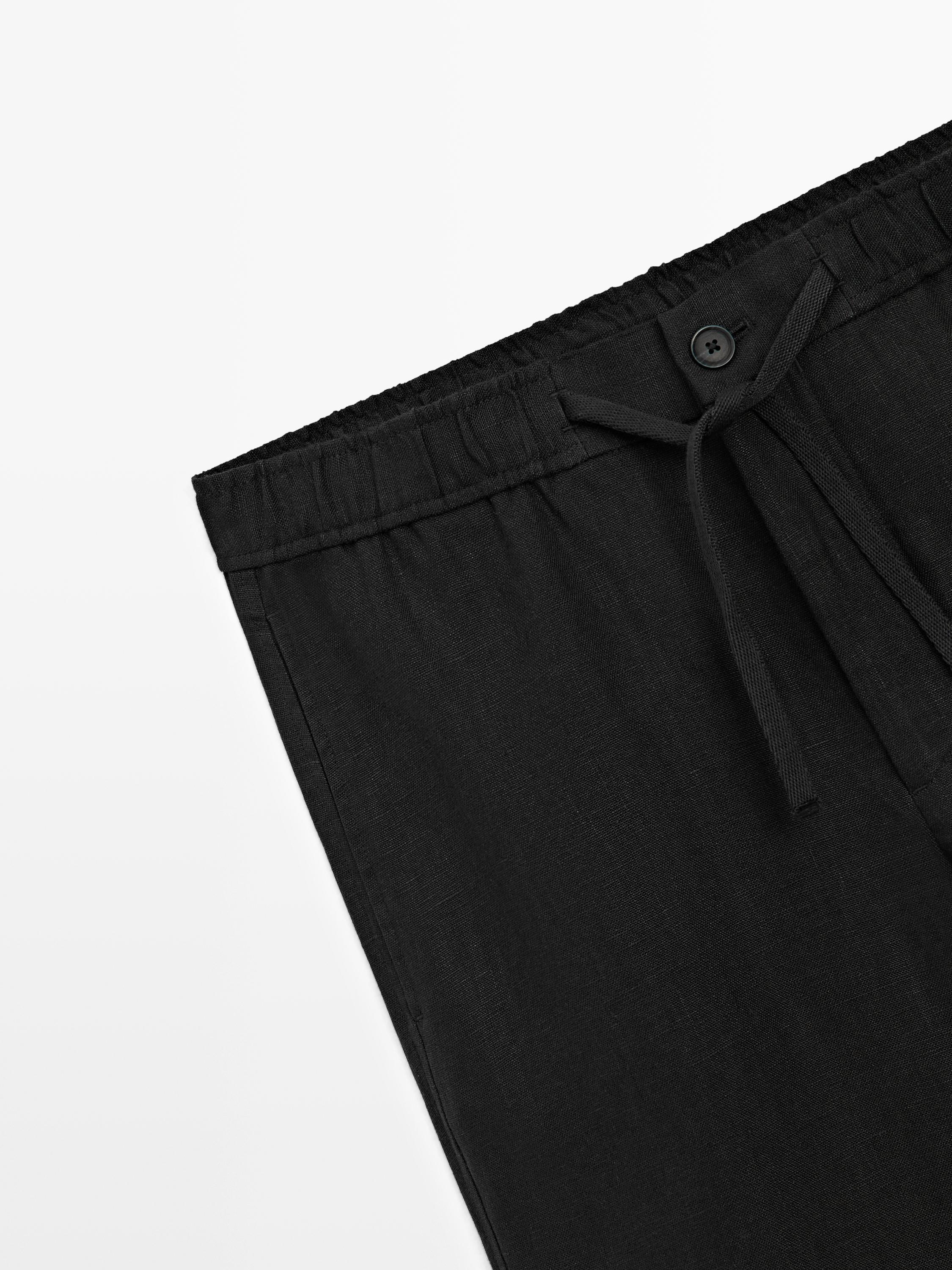 Linen jogger fit pants