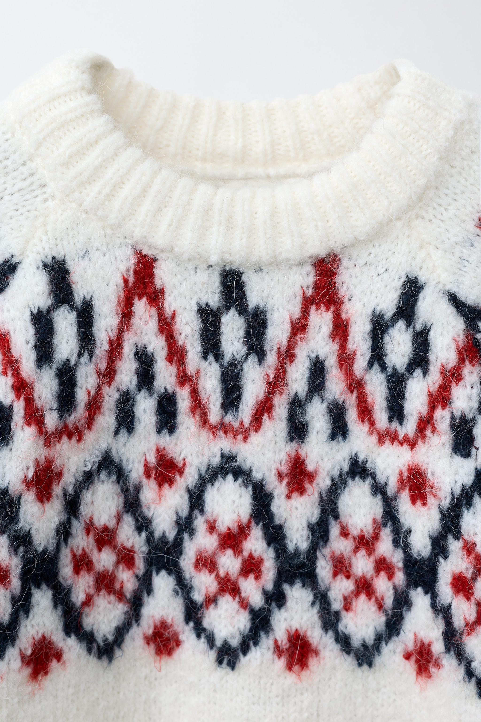 WOOL BLEND JACQUARD KNIT JUMPER