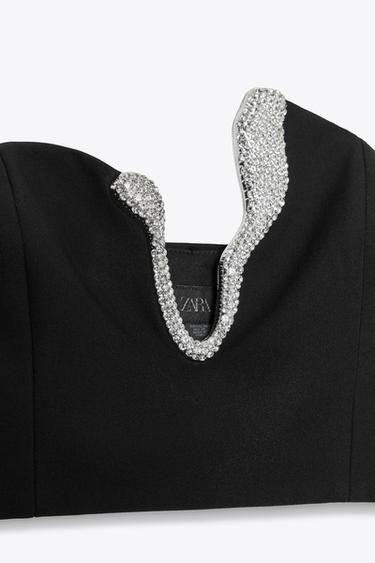 JEWEL APPLIQUÉ CROP TOP - Black by Zara - Image 6
