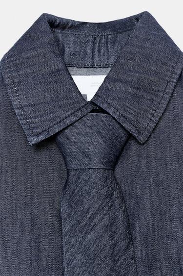 BODY CRAVATE EN JEAN TRF - Indigo foncé de Zara - Image 8