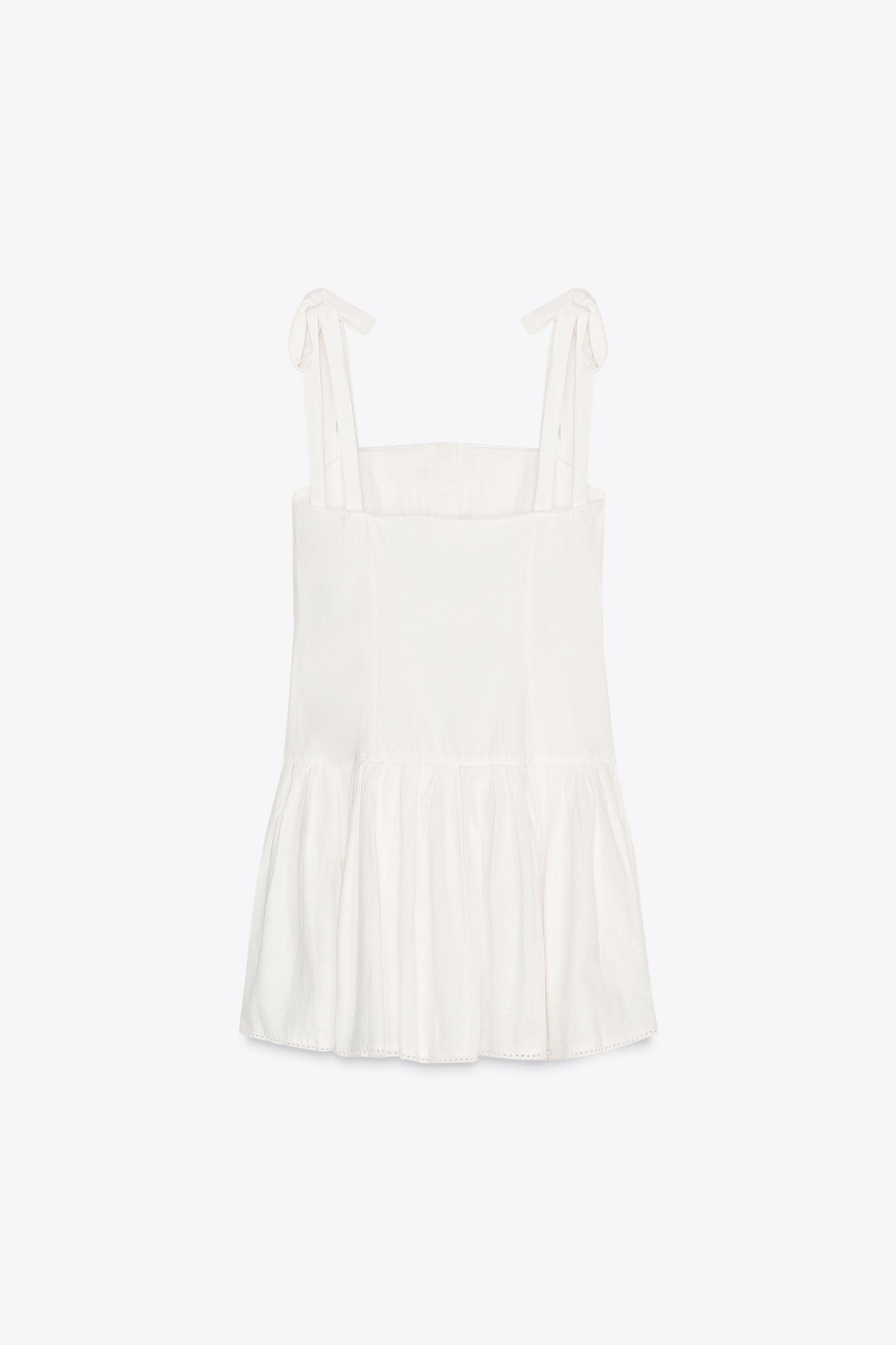 ZARA ピンタックプリーツ ショート丈ワンピース 0881/385 ZARA】ピンタックプリーツ ショート丈ワンピース 0881/385/251