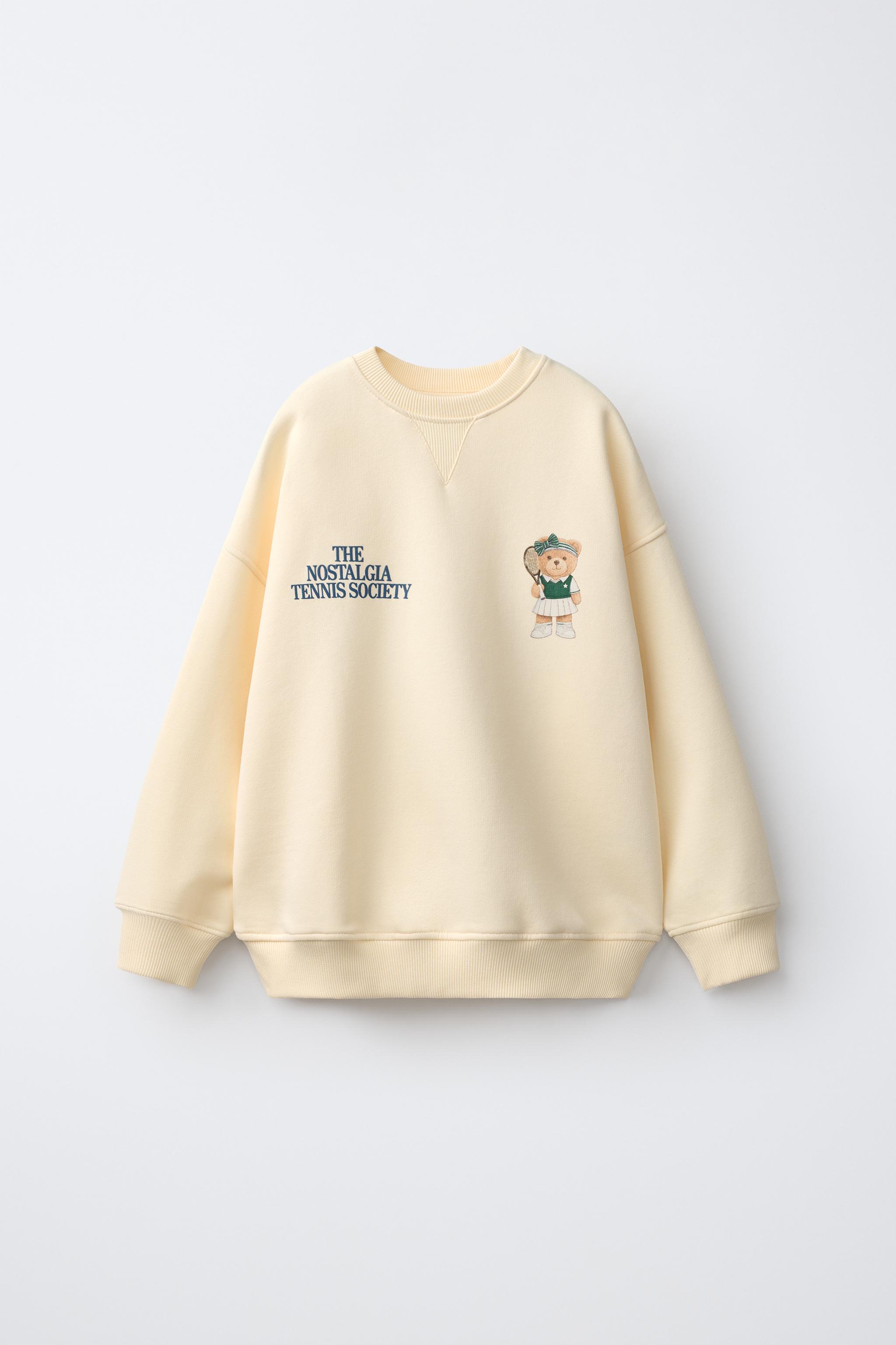 TEDDY BEAR PRINT SWEATSHIRT — Printed