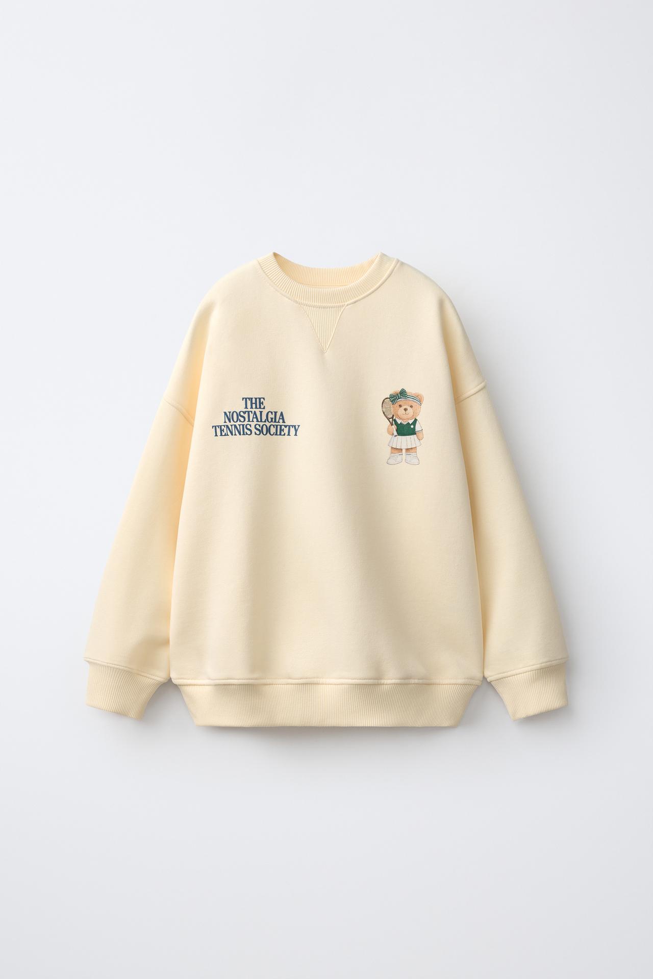 TEDDY BEAR PRINT SWEATSHIRT — Printed