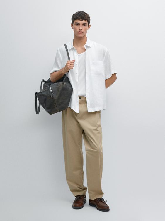 100% linen short sleeve shirt from Zara - $100