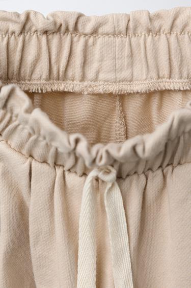 BAGGY TROUSERS WITH CROCHET DETAIL - Light beige by Zara - Image 2