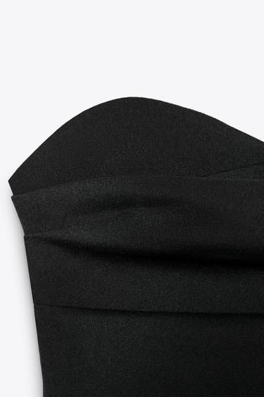 HAUT BUSTIER À TEXTURE - Noir de Zara - Image 7