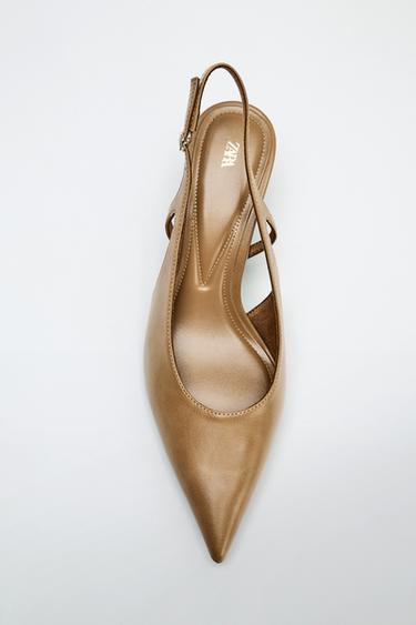 Zara CUT-OUT HEELS - Beige