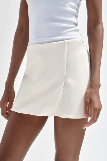 SKORT - Oyster-white by Zara