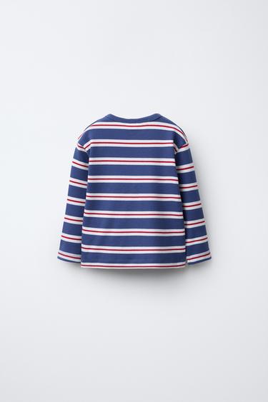 AGES 2-6/ STRIPED PYJAMAS WITH EMBROIDERED HEART - Blue by Zara - Image 2