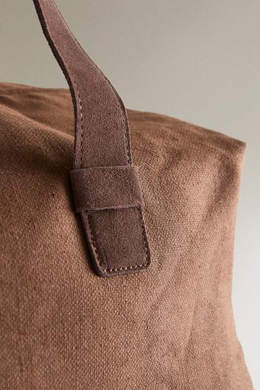 SAC DE VOYAGE TOILE - Marron de Zara - Image 4