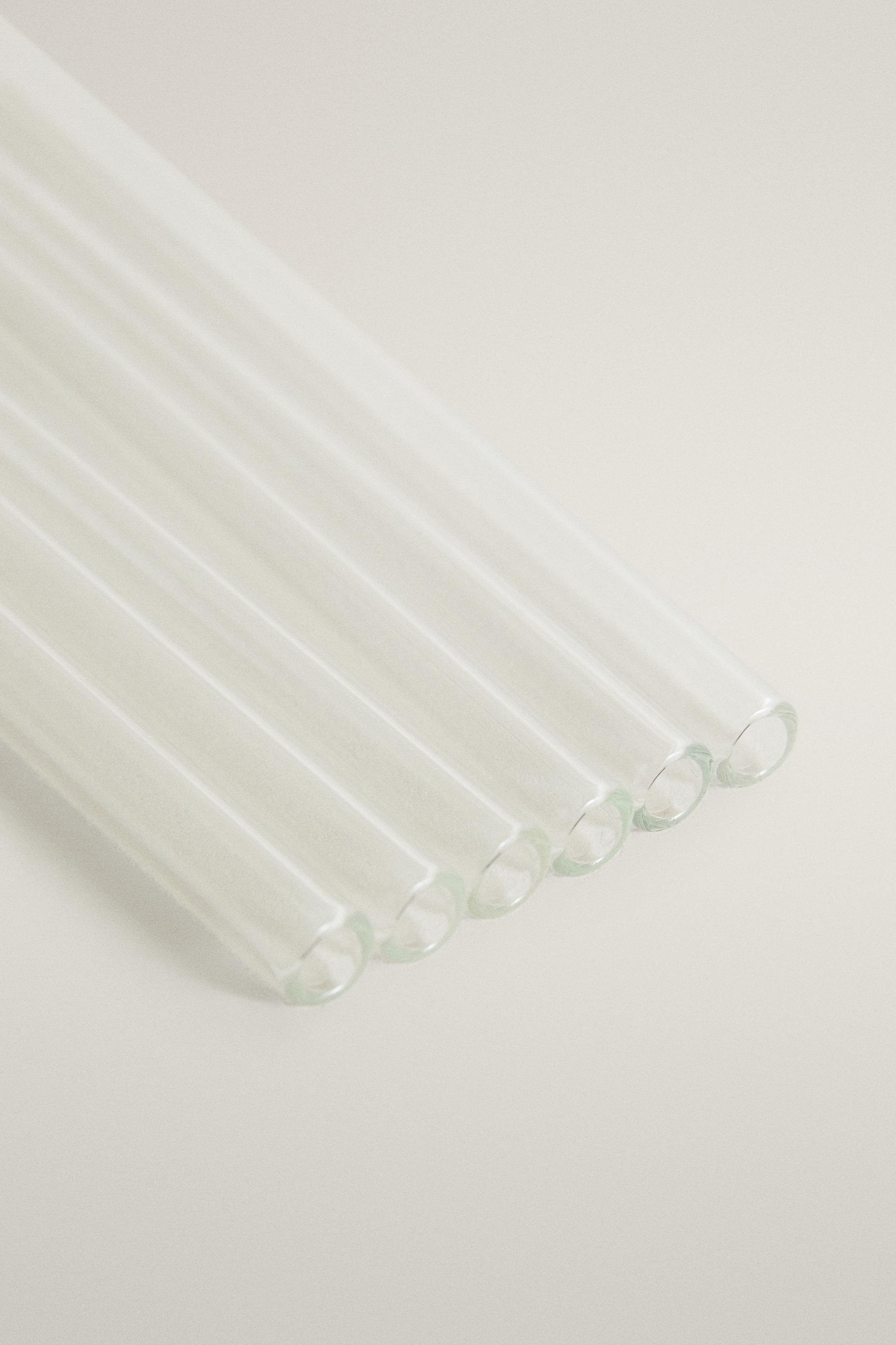 LOT DE PAILLES EN VERRE DE NOËL (LOT DE 6)