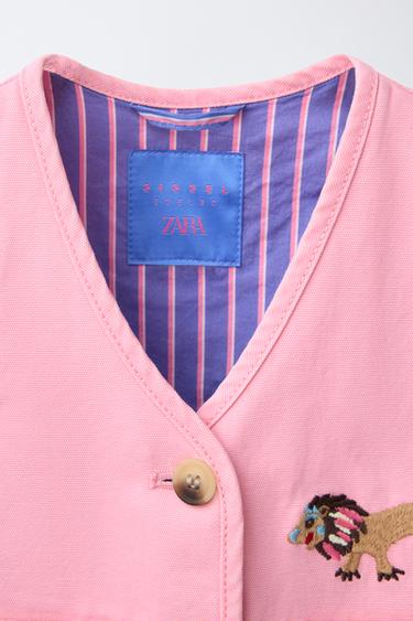 EMBROIDERED WAISTCOAT SISSEL EDELBO X ZARA KIDS - Pink by Zara - Image 2