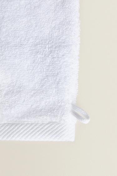 COTTON TERRY BATH MITT - White by Zara - Image 2