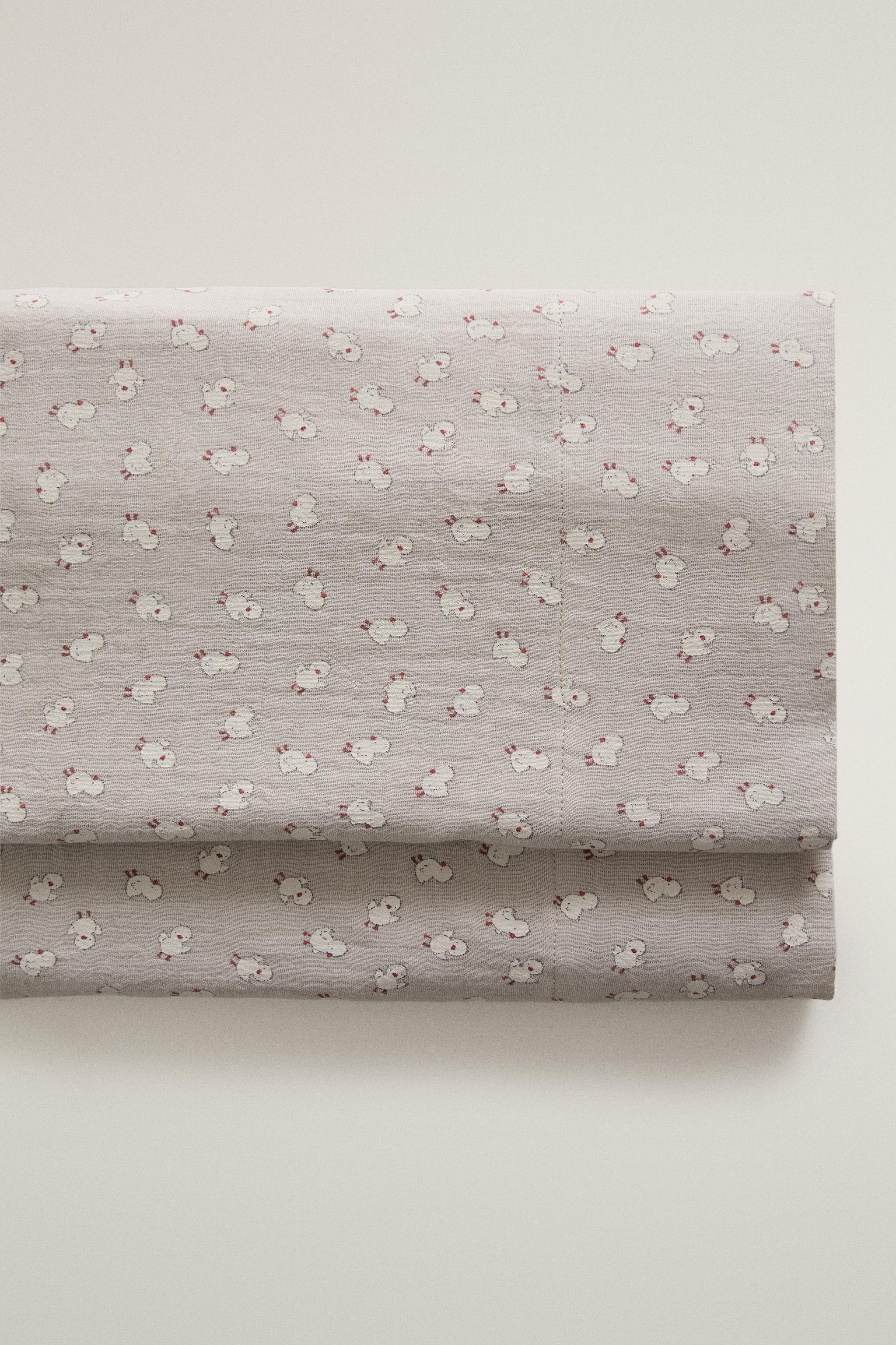 DRAP DE DESSUS ENFANT COTON GAZE POUSSINS
