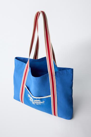 SAC SHOPPER RÉTRO - Bleu de Zara - Image 3