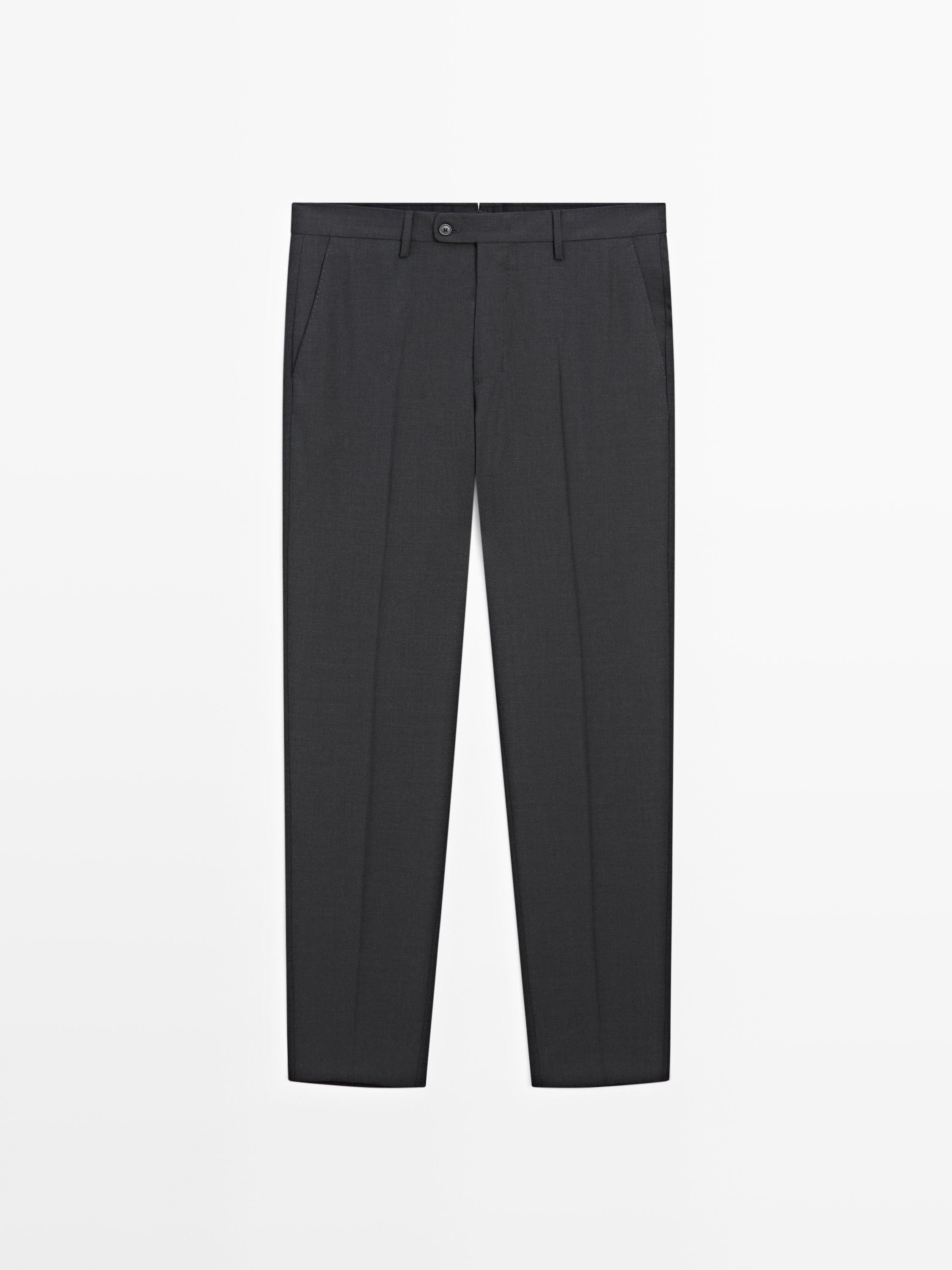 Cold wool suit trousers — Anthracite Gray