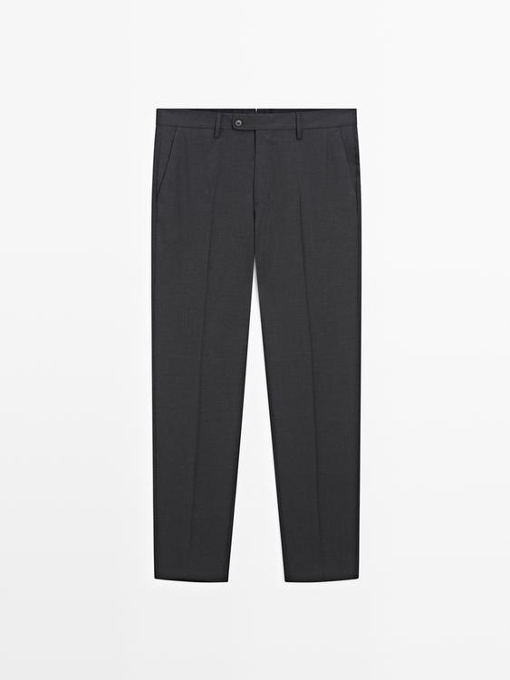 Wool suit trousers