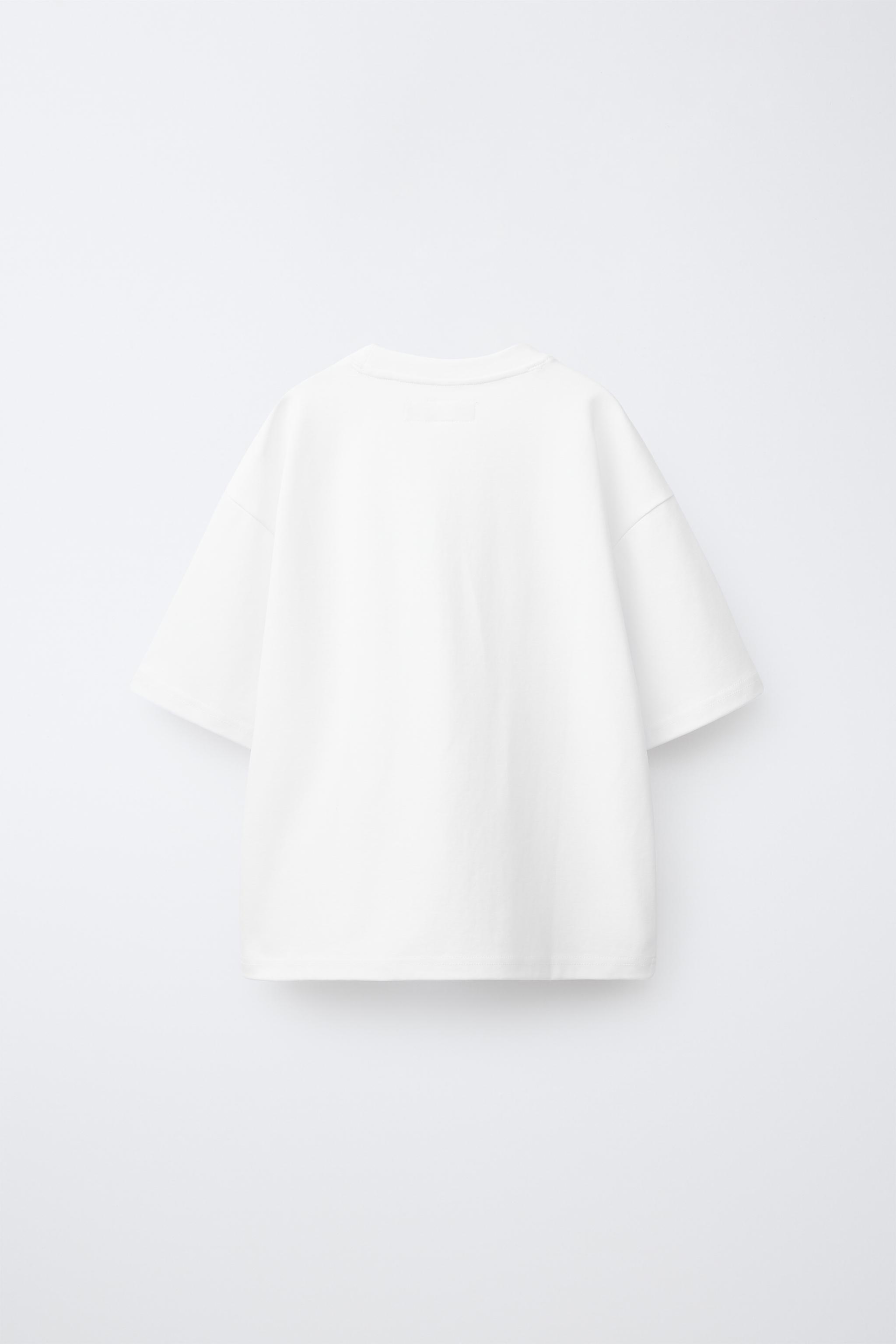 INTERLOCK PLAIN T-SHIRT — Light ecru