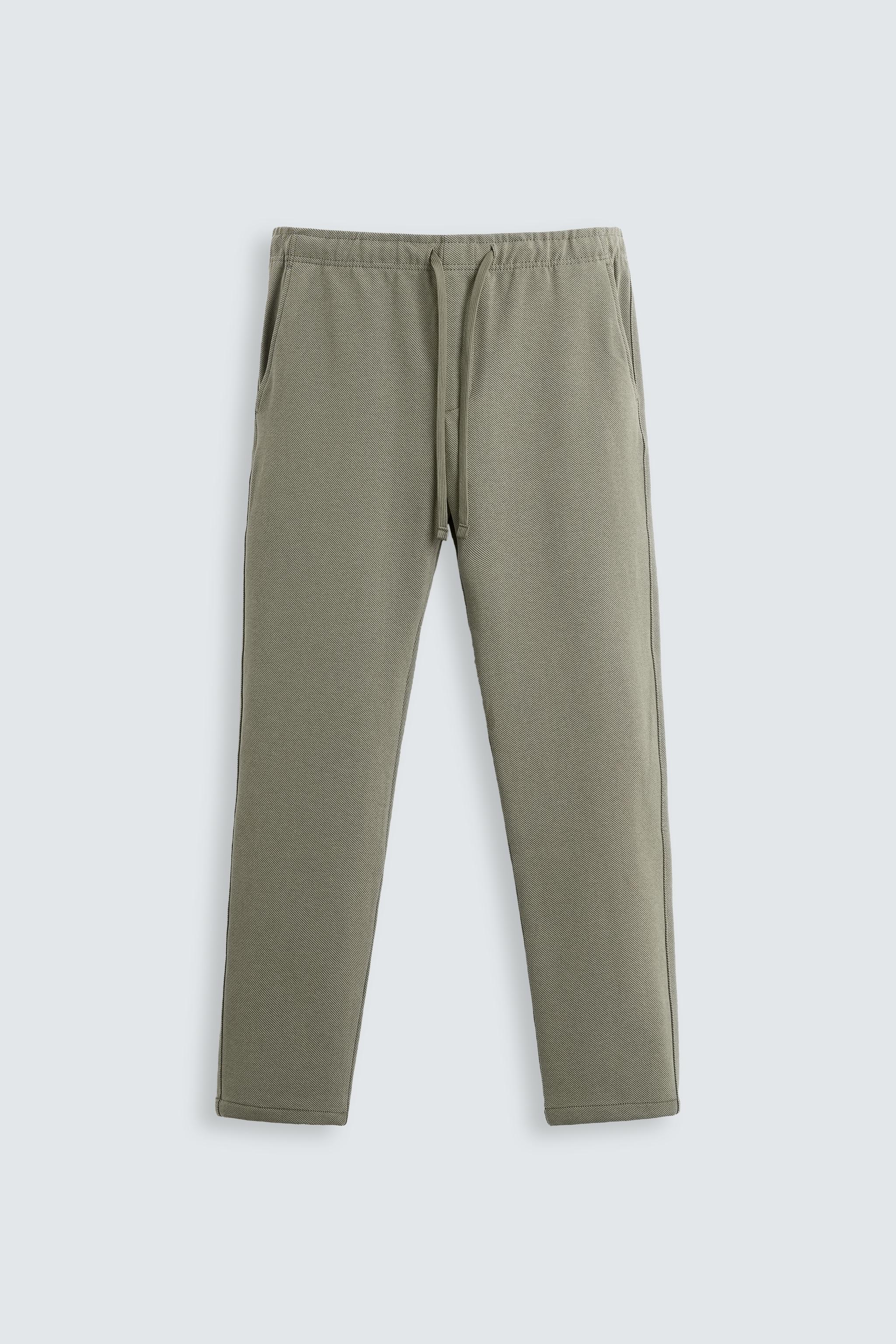 JOGGER WAIST STRETCH PANTS - Oyster-white | ZARA United States