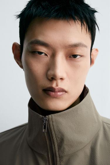 Zara 紋理感科技外套 - 綠色