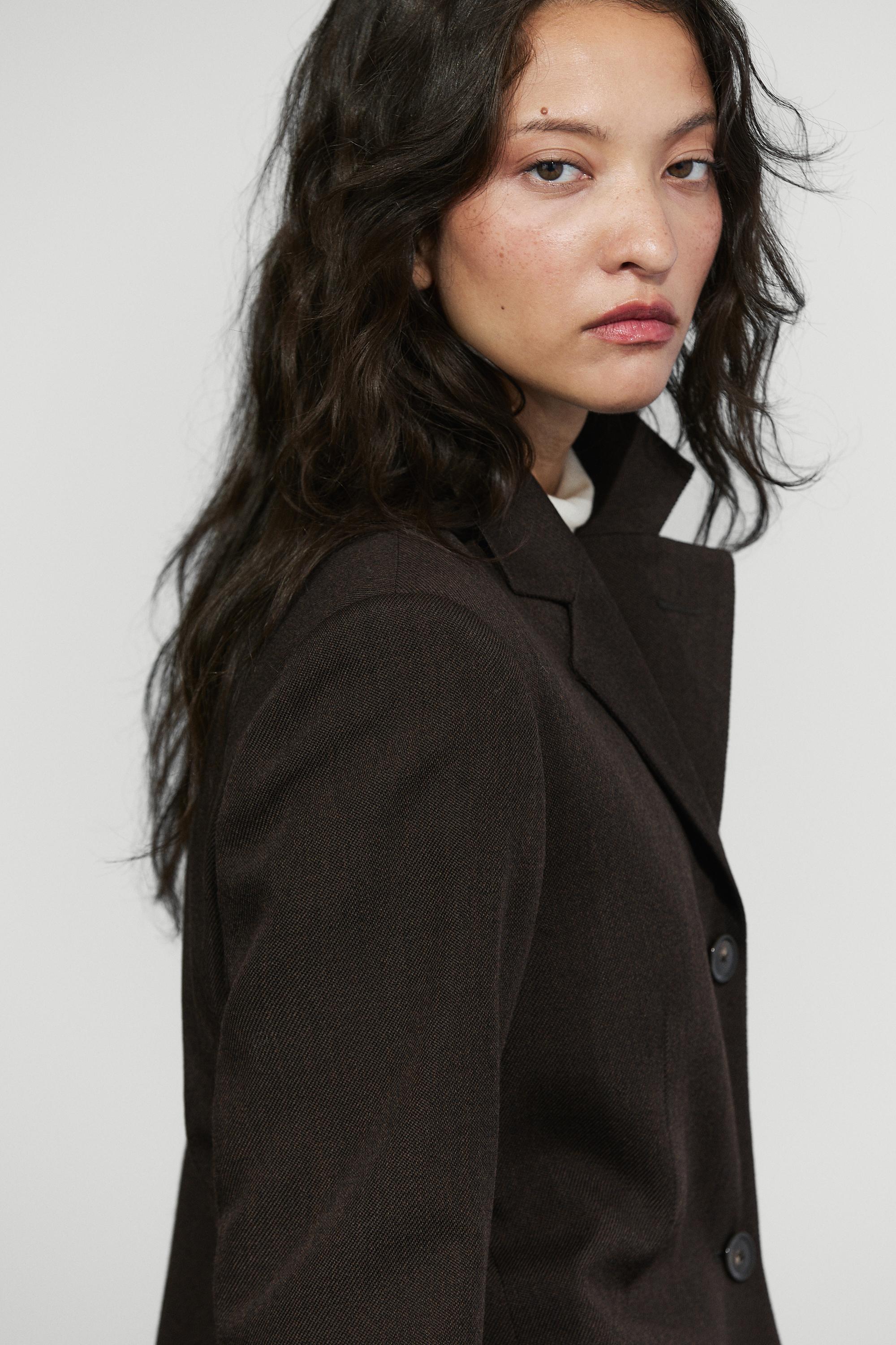 Manteau long 100 % laine