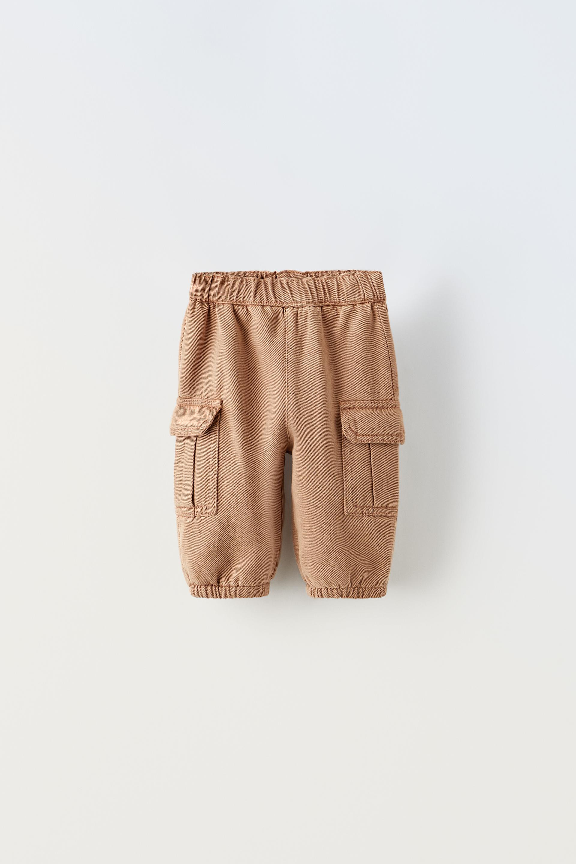 LINED TWILL CARGO PANTS - taupe brown | ZARA United States