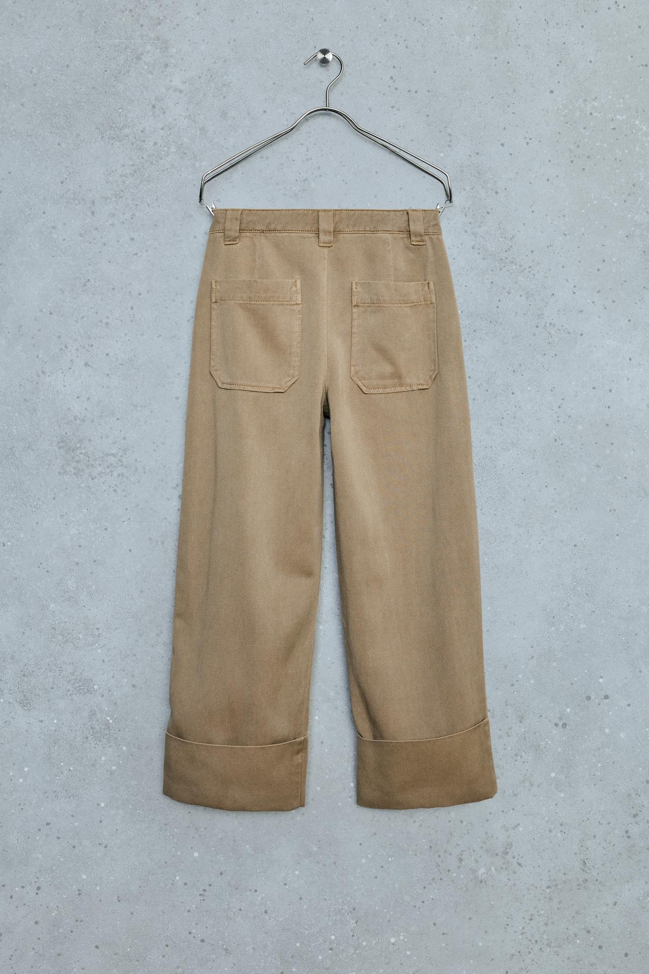 STORIESZ - FLUID WIDE-LEG PANTS — Beige