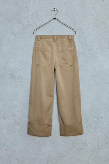 STORIESZ - FLUID WIDE-LEG PANTS — Beige 2