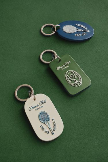 PORTE-CLÉS RÉSINE TENNIS - Écru de Zara