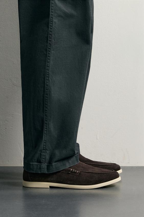 CASUAL LEATHER LOAFERS - Chocolate by Zara - Image 0
