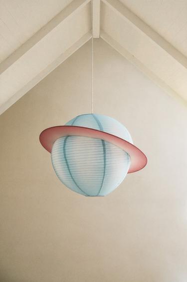 KIDS' GROTE PLANEET LAMPENKAP - Blauw van Zara