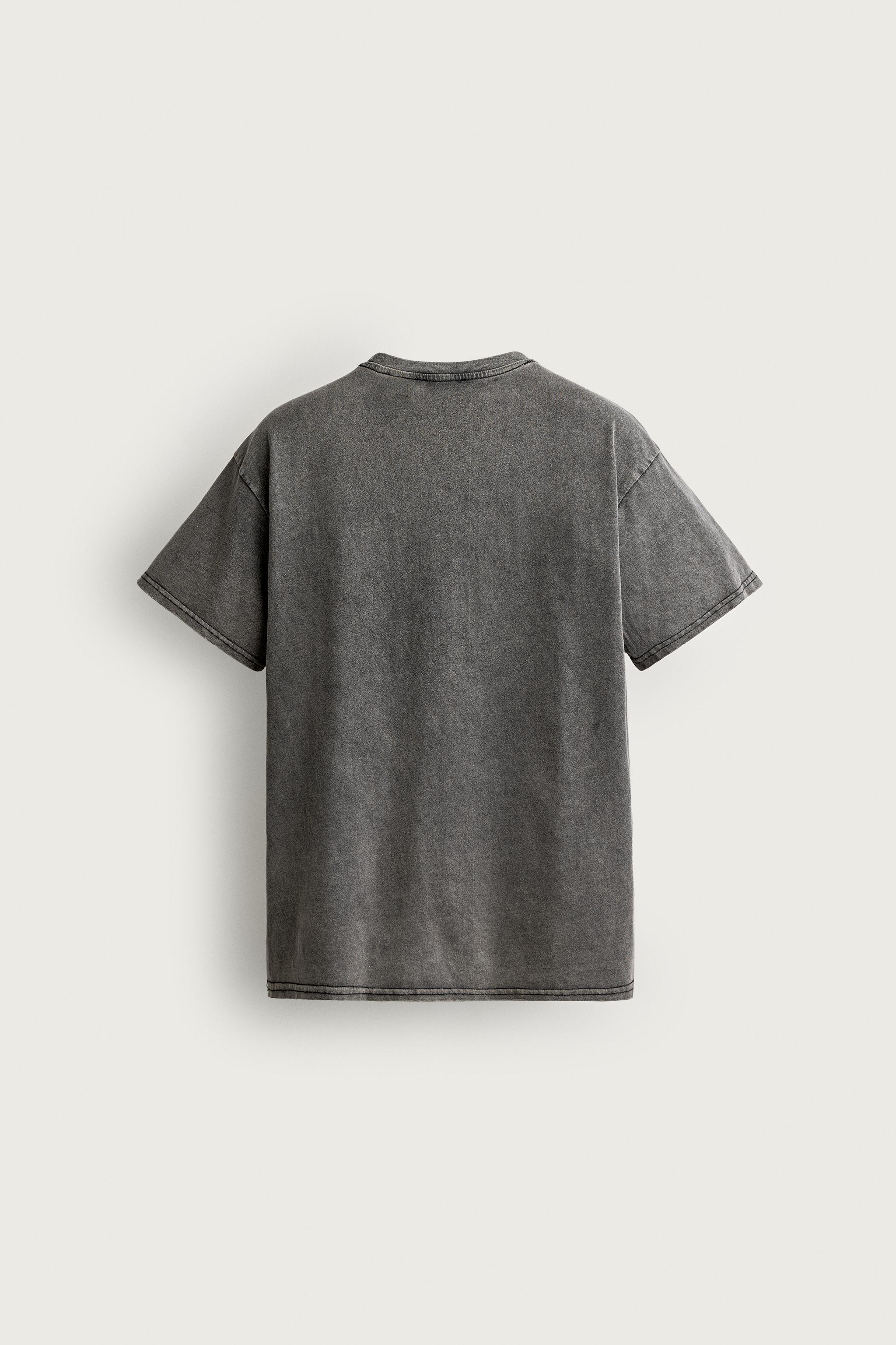 Мужские футболки Zara RELAXED FIT PLANET HOLLYWOOD® GRAPHIC T-SHIRT — фото 8