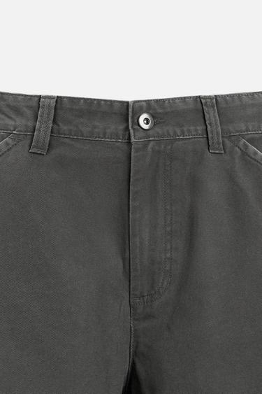 RELAXED FIT WASHED TROUSERS - Grey by Zara - Image 7