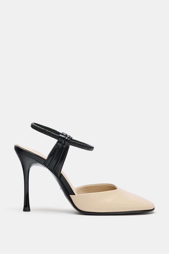 COMBINED LEATHER HEELED SHOES - Multicoloured by Zara - Image 0