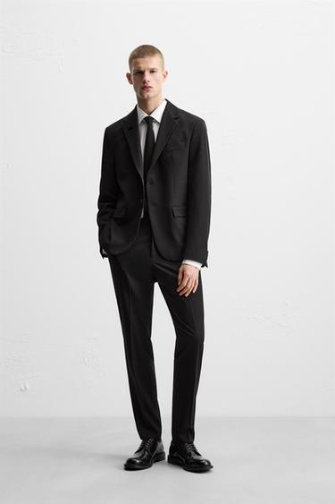Zara COMFORT SUIT JACKET - Black - Image 0