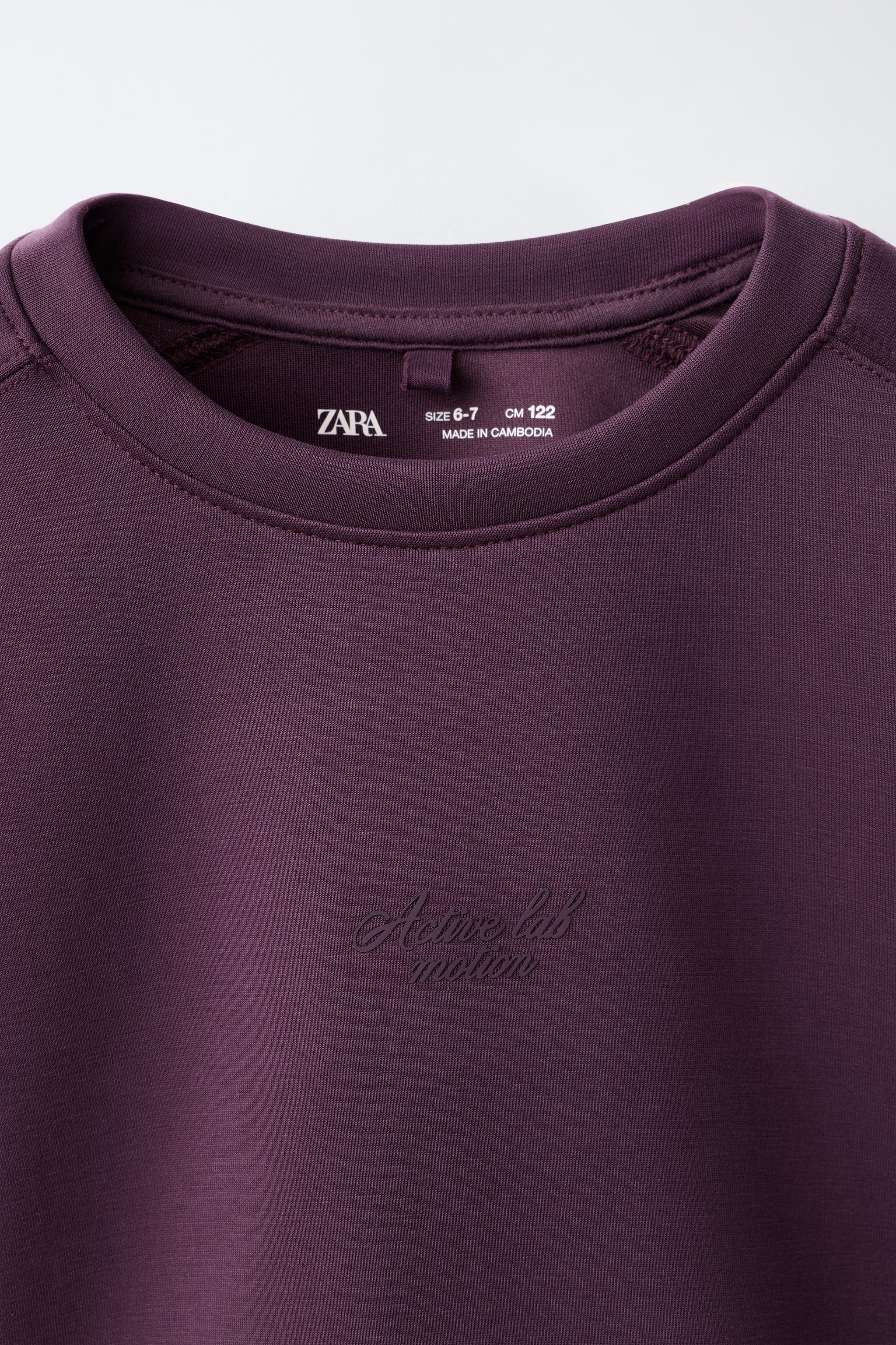SPORTY EMBOSSED TEXT SWEATSHIRT