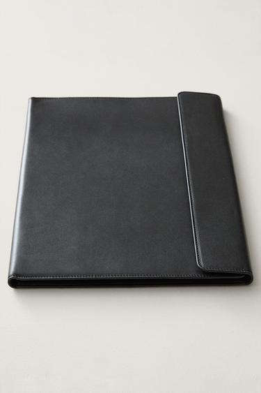 NAPPA LEATHER COMPUTER CASE — Navy Blue 1