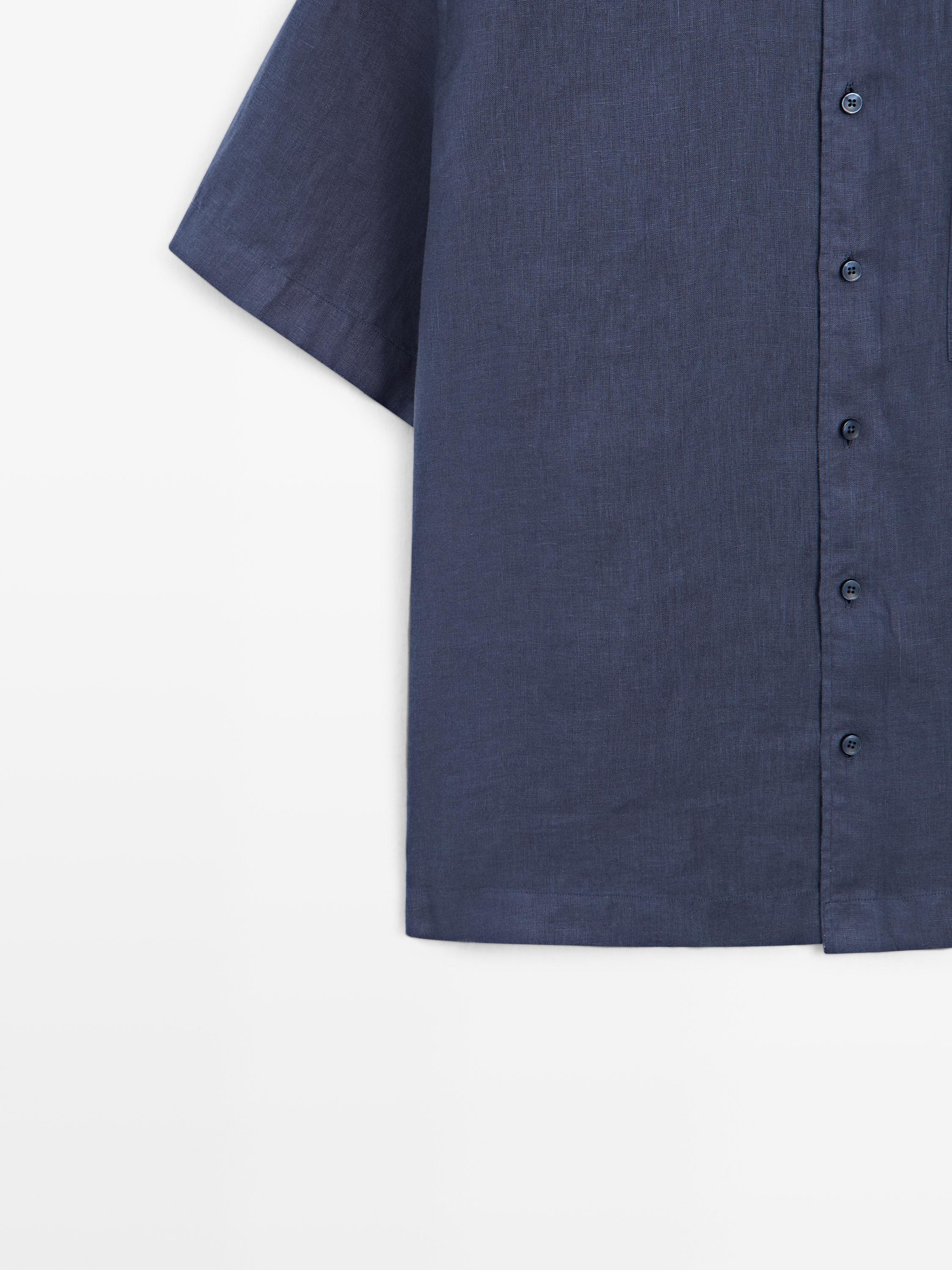 100% linen short sleeve shirt